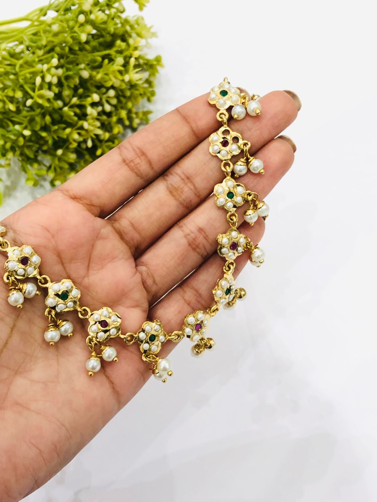 Multi Jadau Pearl Necklace