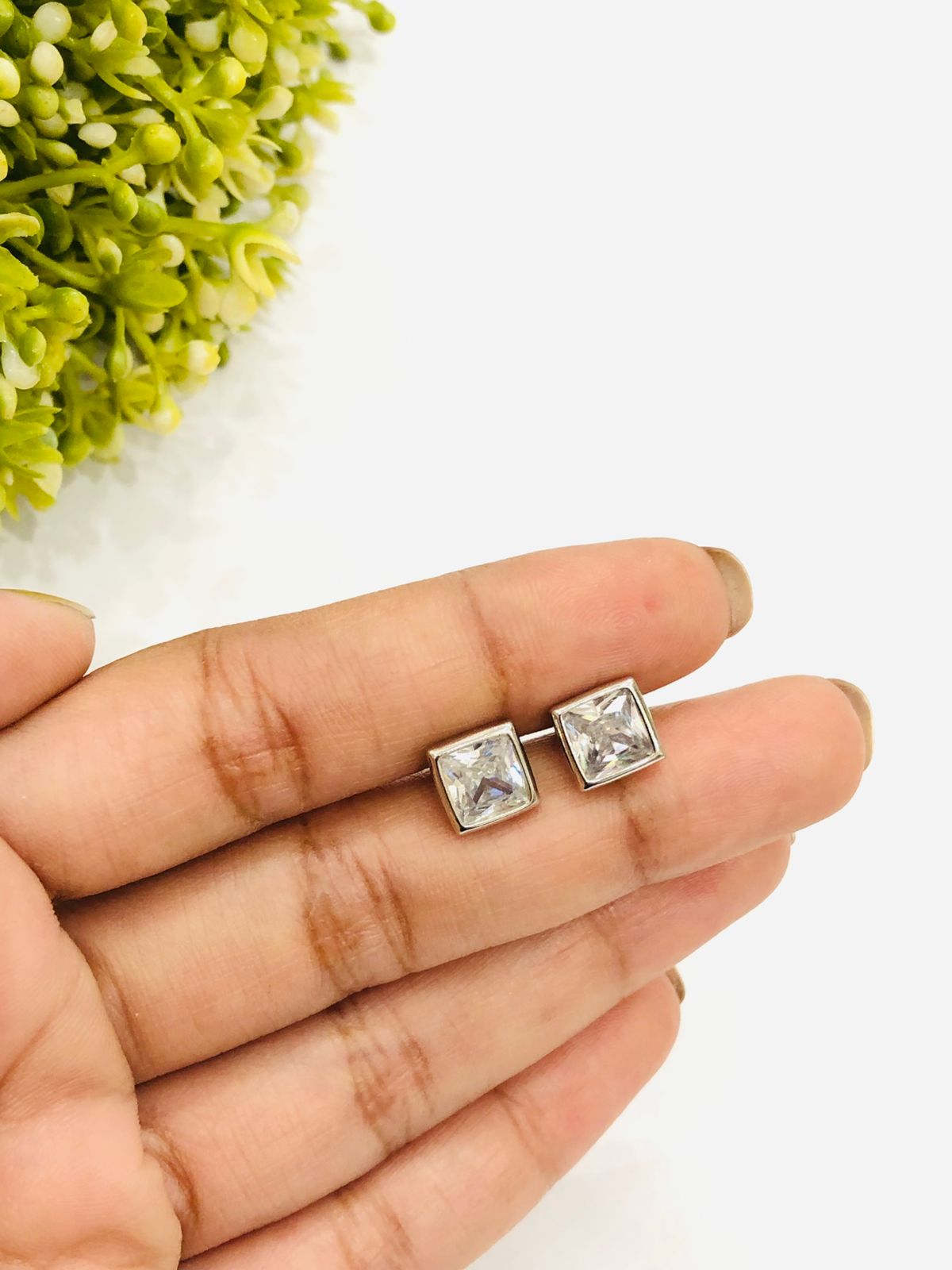 925 Small Baguette Stud Earrings