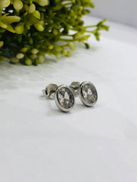 Thumbnail for 925 Silver Oval Stud Earrings