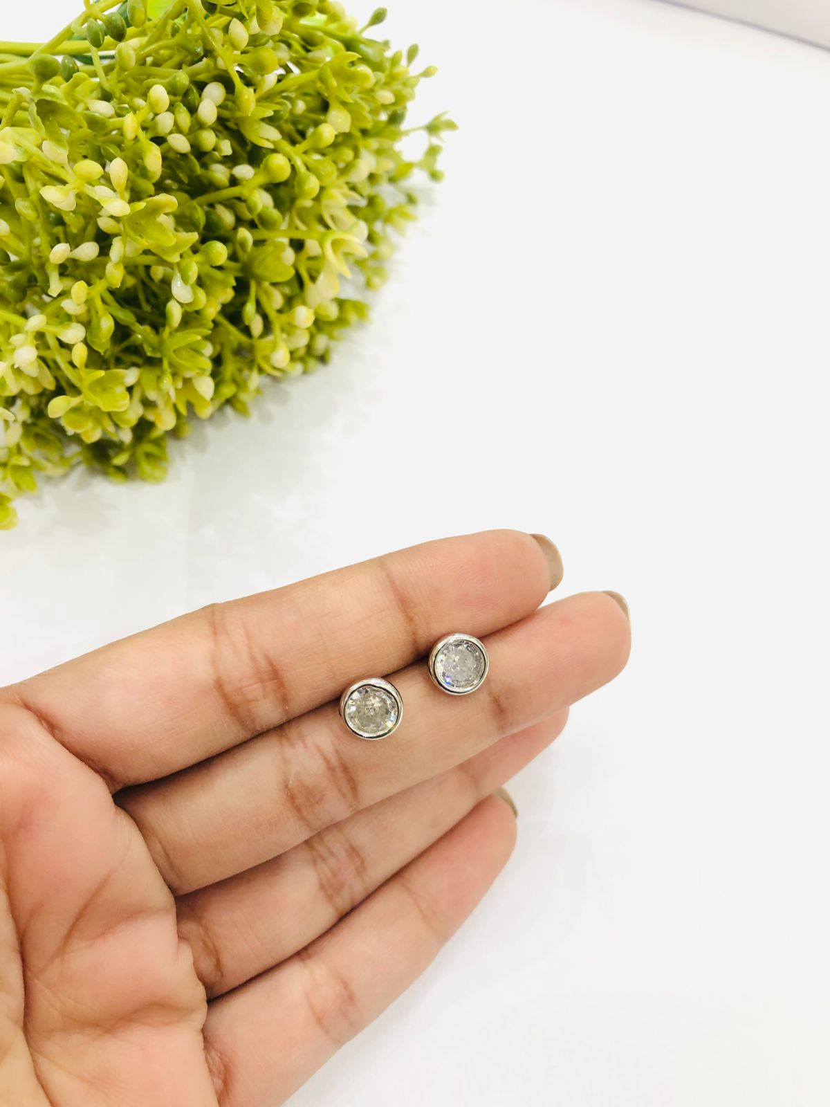 925 Small Round Stud Earrings