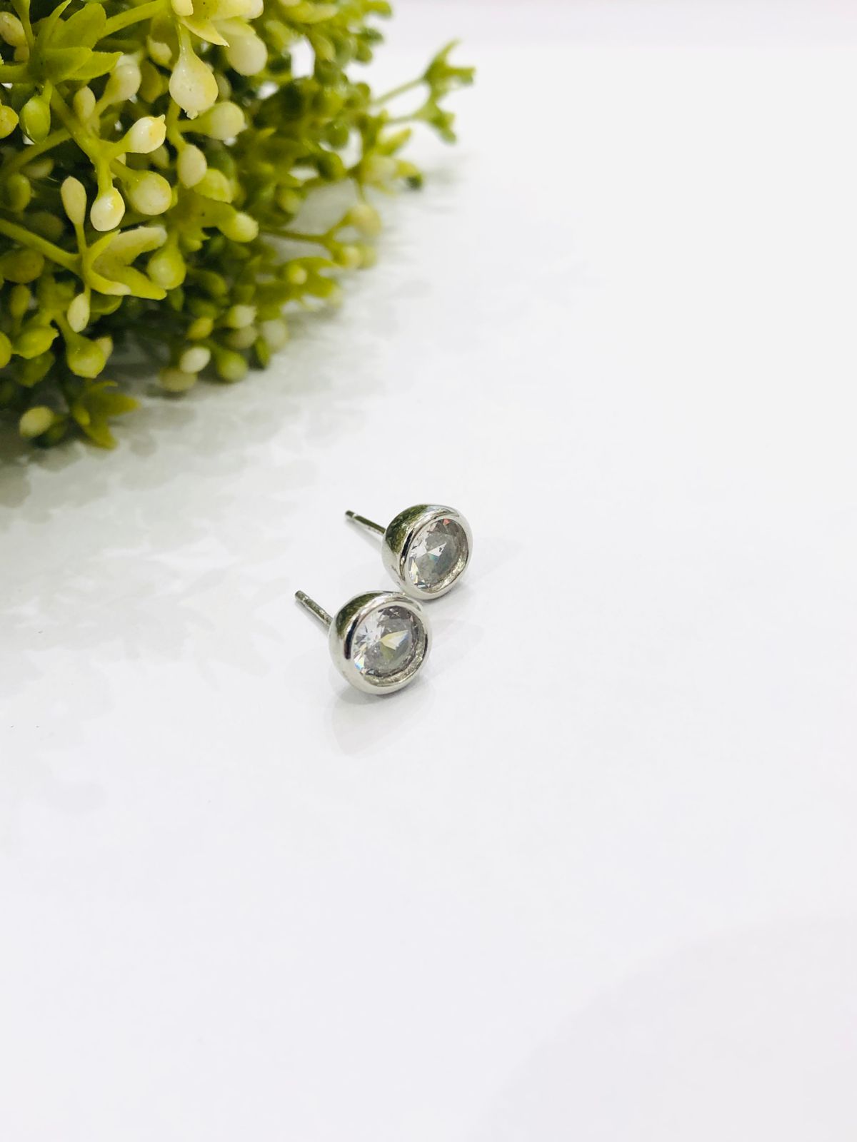925 Small Round Stud Earrings