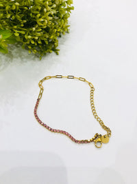 Thumbnail for Sleek Pink Stone Bracelet