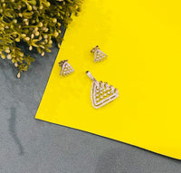 Thumbnail for 925 Silver Triangle Pendant Set