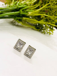 Thumbnail for 925 Silver Rectangle Pendant Set