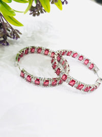 Thumbnail for Red Hoop Earrings