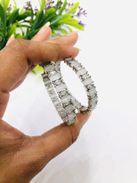 Thumbnail for Grey Hoop Earrings