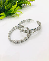 Thumbnail for Grey Hoop Earrings