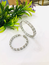Thumbnail for Grey Hoop Earrings