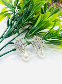 Thumbnail for Pearl Drop Diamond Earrings