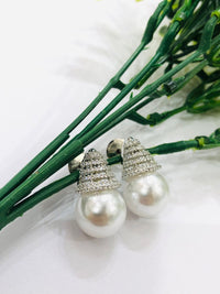 Thumbnail for Round Pearl Drop Earrings