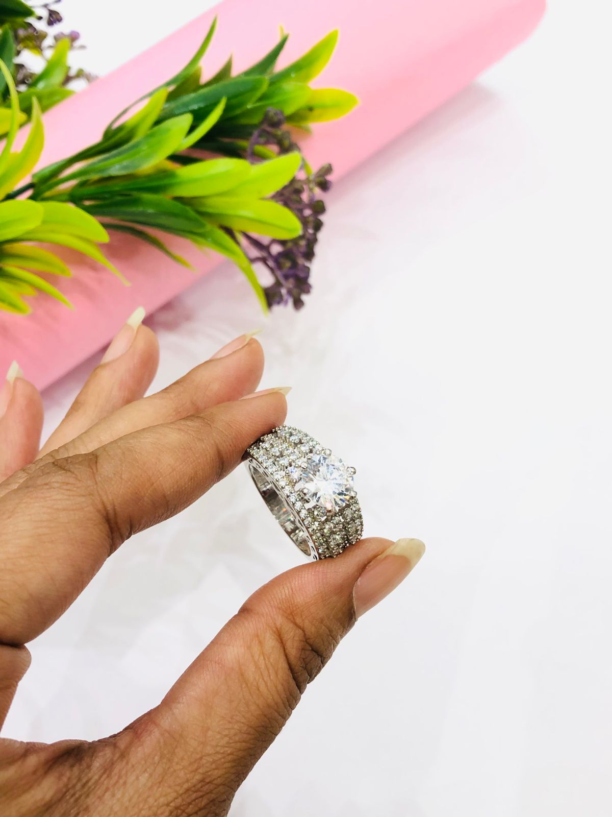 925 Silver Bold Stone Ring
