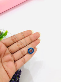 Thumbnail for 925 Silver Round Blue Chain