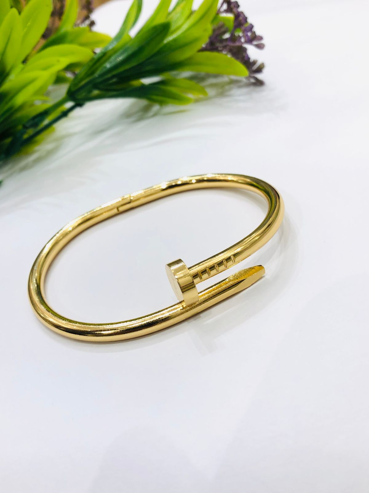 Golden Nail Bracelet
