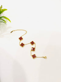 Thumbnail for Maroon Flower Bracelet