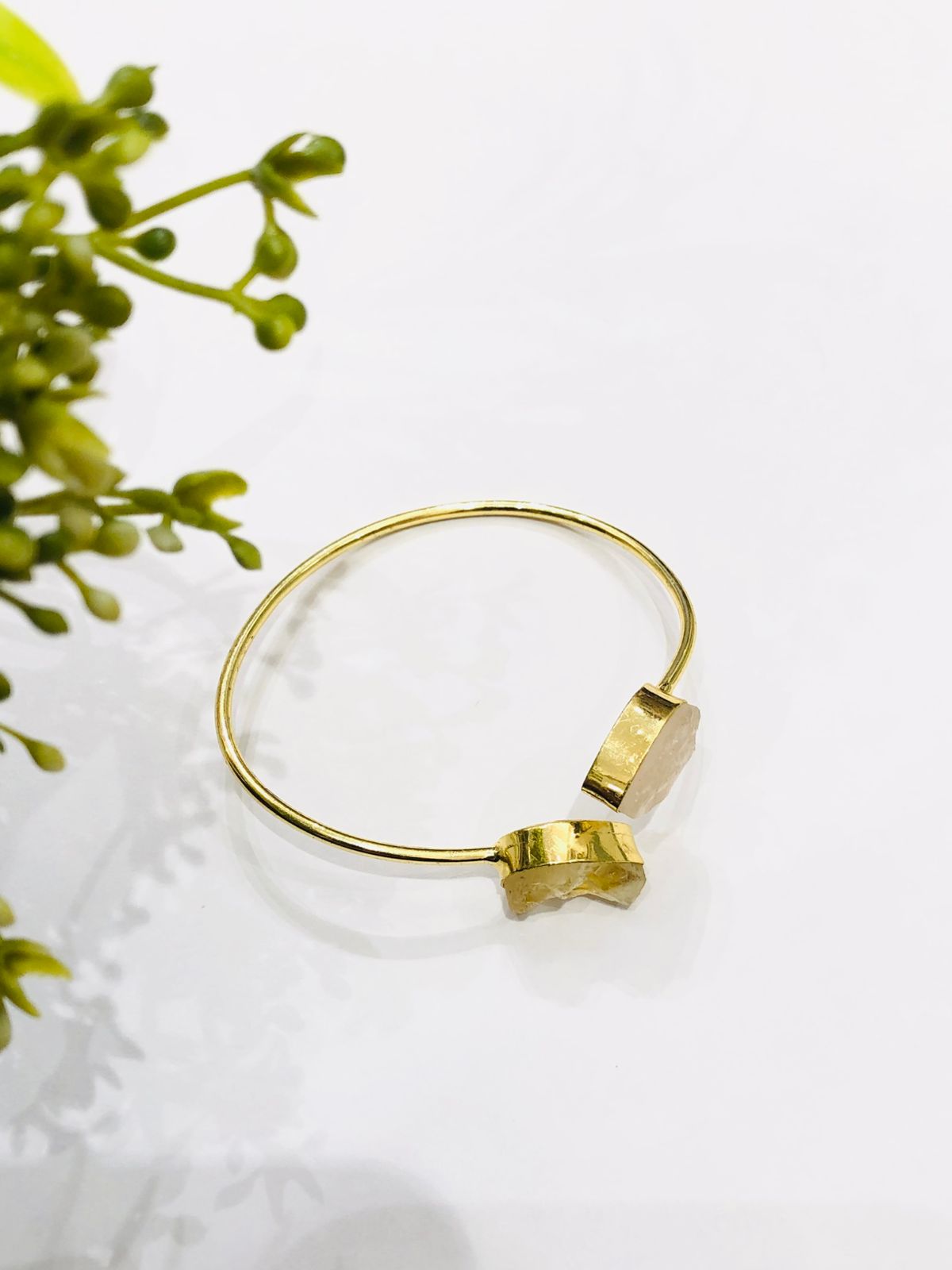 Rose Quartz Golden Bracelet