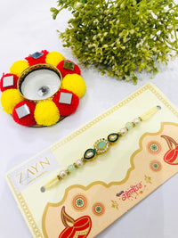Thumbnail for Kundan Pearl String Rakhi