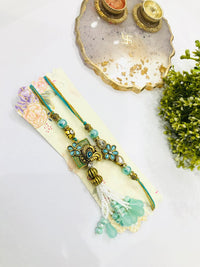 Thumbnail for Mint Peacock Rakhi