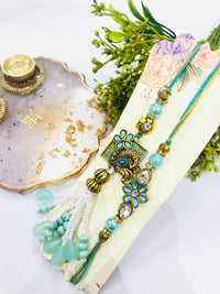 Thumbnail for Mint Peacock Rakhi