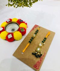 Thumbnail for Emerald Kundan Rakhi