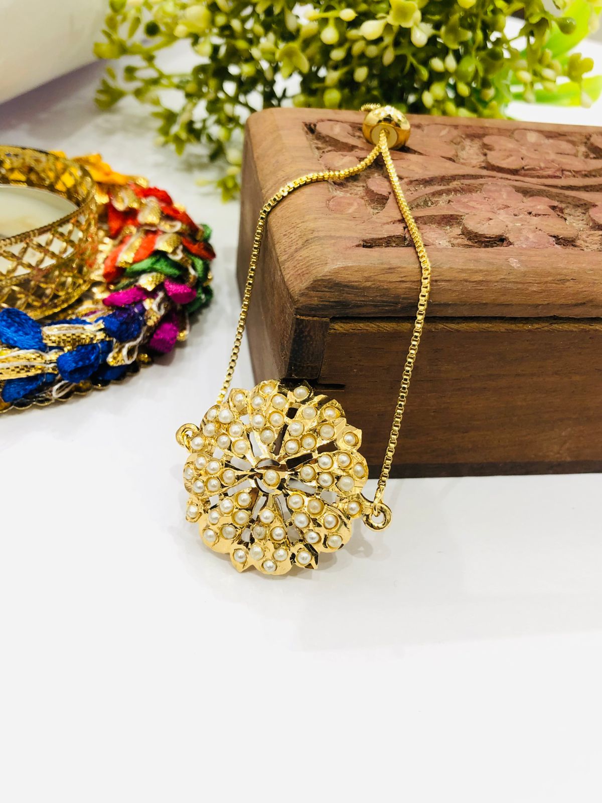 Pearl Jadau Bracelet