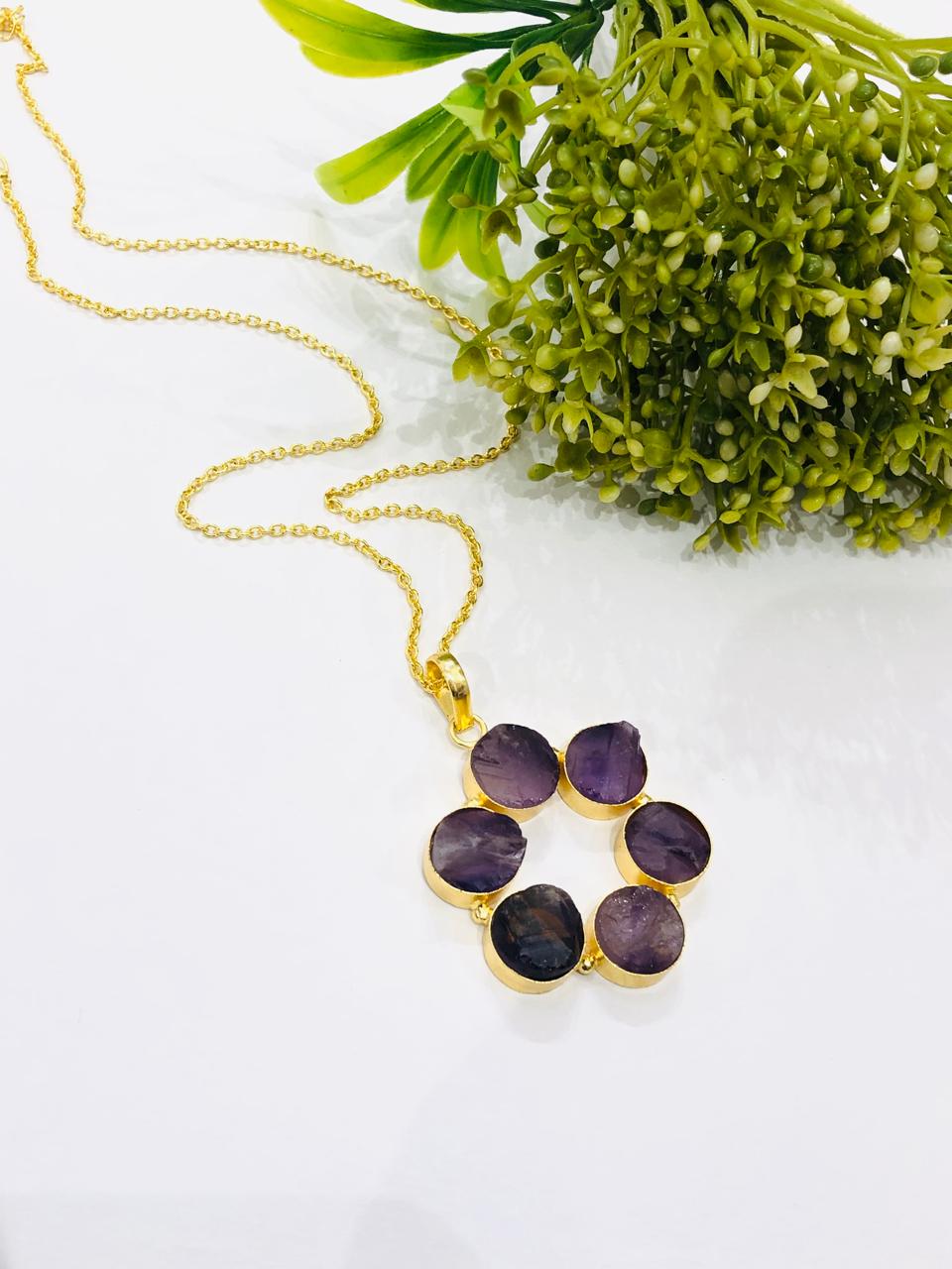 Purple Flower Pendant
