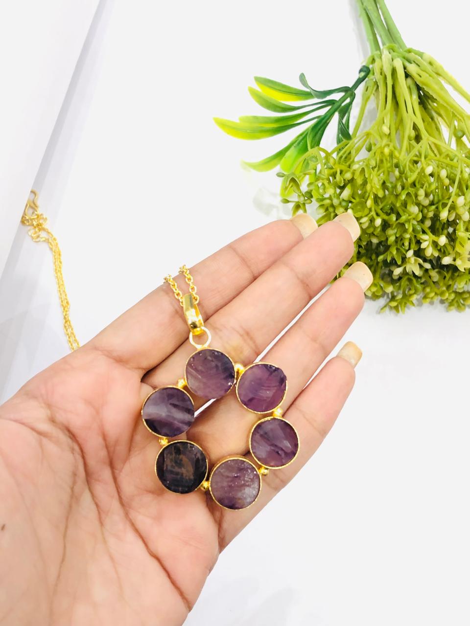 Purple Flower Pendant