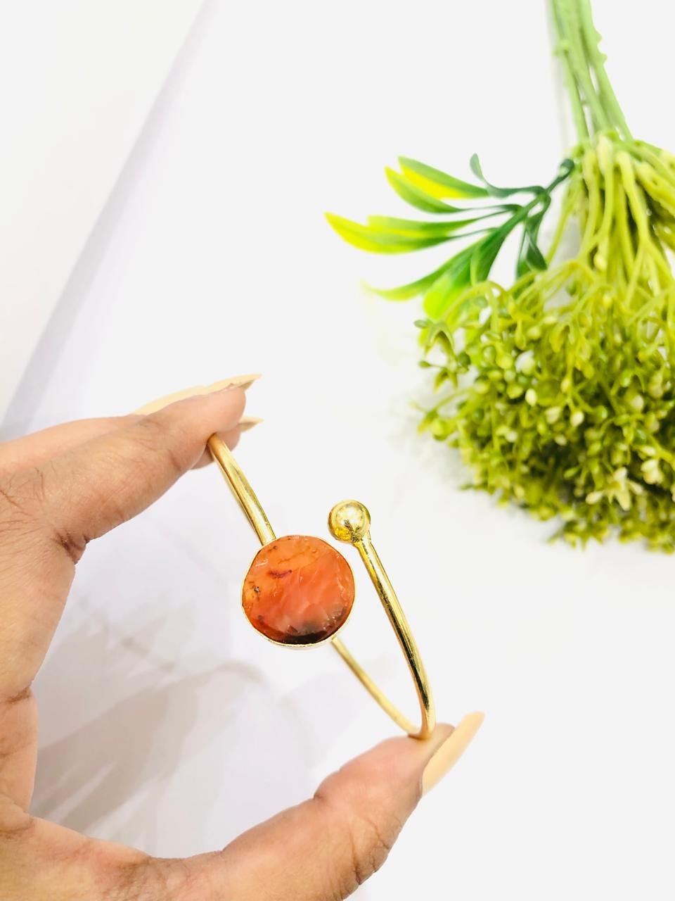 Orange Golden Ball Bracelet