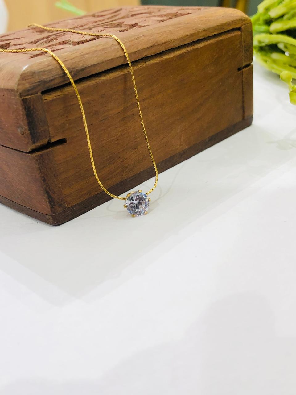 Minimalist Stone Golden Chain