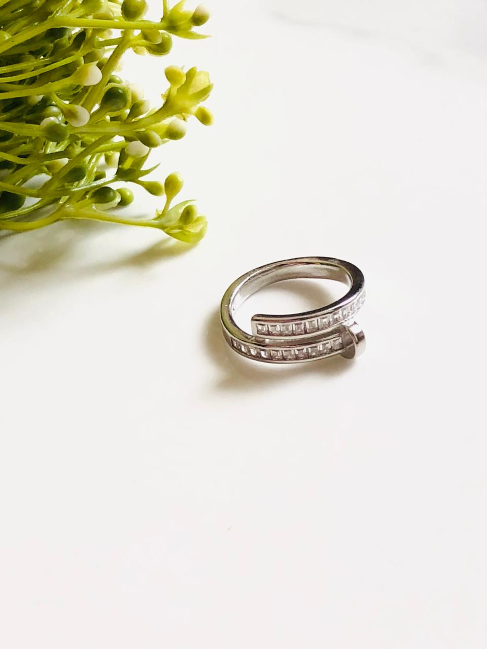925 Silver Nail Ring