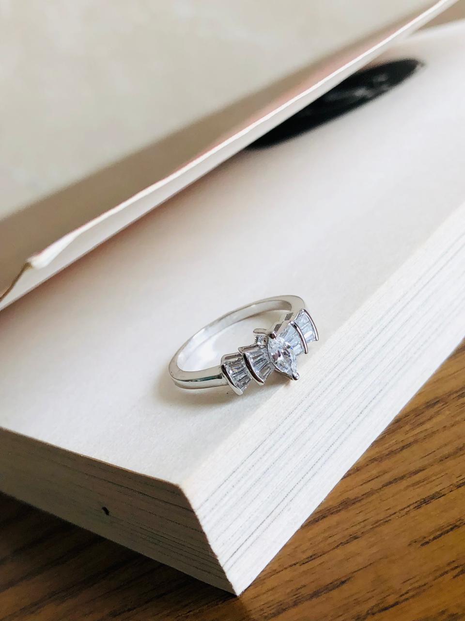 925 Silver Small Baguette Ring