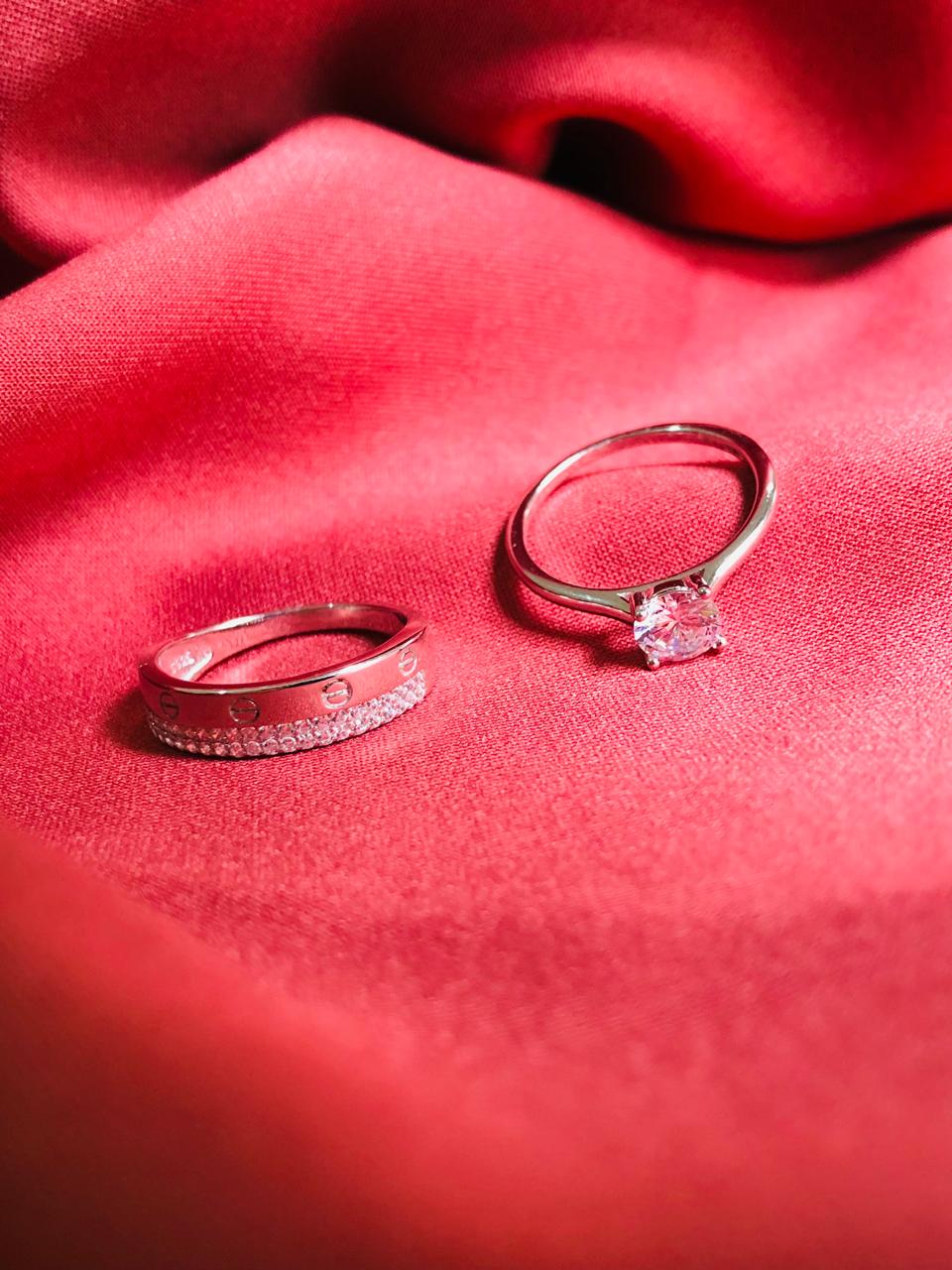 925 Silver Eternity Stacks Ring