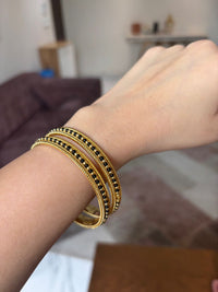 Thumbnail for Golden Black Beads Bangle