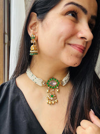 Thumbnail for Statement Pearl Choker Necklace Set