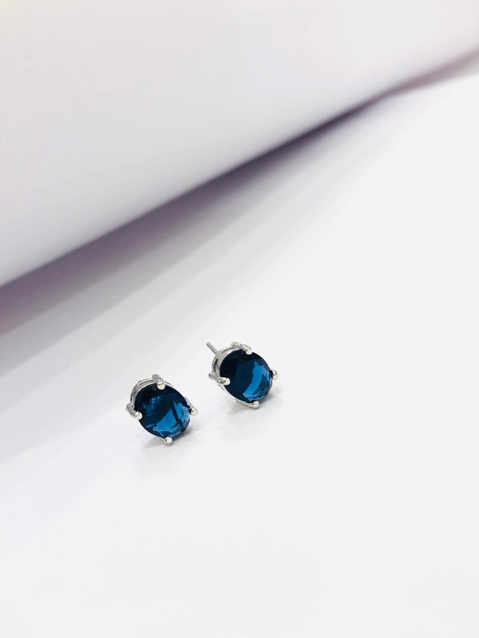 Oval Blue Pendant Set