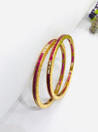 Thumbnail for Red & White Stone Bangle