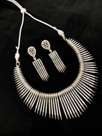 Thumbnail for Line Diamond Necklace Set