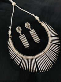 Thumbnail for Line Diamond Necklace Set
