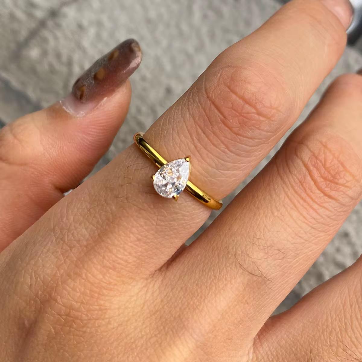 Golden Drop Ring