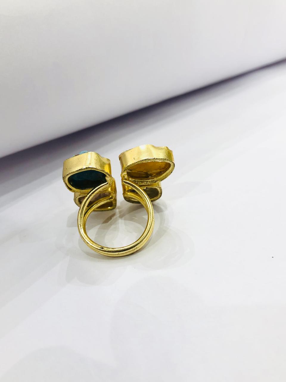 Raw Stone Golden Ring
