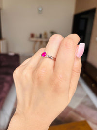 Thumbnail for 925 Silver Pink Stone Ring