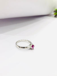 Thumbnail for 925 Silver Pink Stone Ring