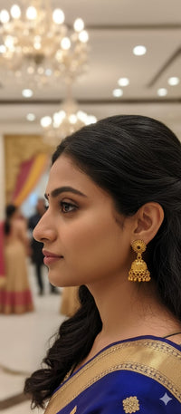 Thumbnail for Red Stone Flower Earrings