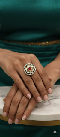 Thumbnail for Kundan Pearl Ring