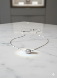 Thumbnail for 925 Silver Baguette Stone Chain