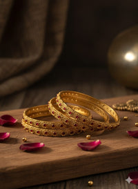 Thumbnail for Ruby Stone Antique Bangle