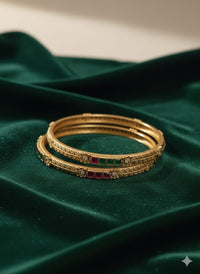 Thumbnail for Ruby Emerald Stone Bangle