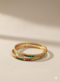 Thumbnail for Ruby Emerald Stone Bangle