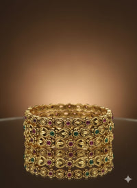 Thumbnail for Antique Floral Stone Bangle