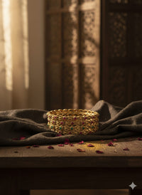 Thumbnail for Antique Floral Stone Bangle
