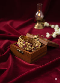 Thumbnail for Antique Ruby White Stone Bangle